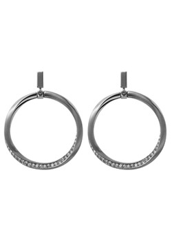 DKNY Steel Twisted Circle Stud Earrings NJ1600404