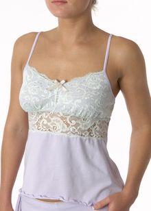 Stretch Cotton with Lace Galloon camisole