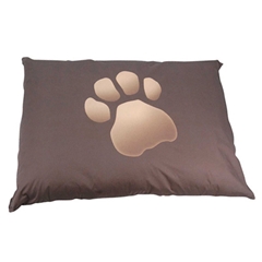 Do Not Disturb Extra Extra Large Chocolate and Beige Paw Print Dog Mattress by Do Not Disturb