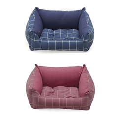 Red Square Check Dog Bed 60cm by Do Not Disturb
