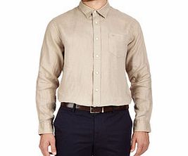 Dockers Beige linen long-sleeved shirt