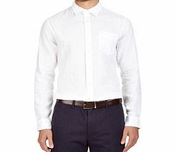 Dockers White linen long-sleeved shirt