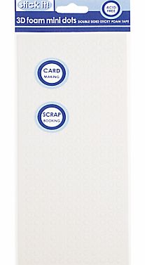 Docrafts 3D Adhesive Mini Foam Pads, White