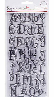 Docrafts Papermania Clear Stamps, Alphabet