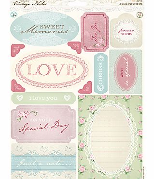 Docrafts Papermania Vintage Notes A4 Die Cut Toppers,