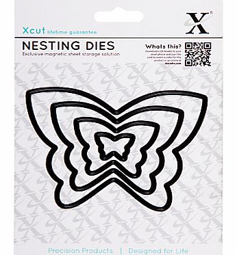 Docrafts Xcut Butterfly Die Cut Nesting, Pack of 5
