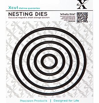 Docrafts Xcut Circle Nesting Die Cuts, Pack of 5