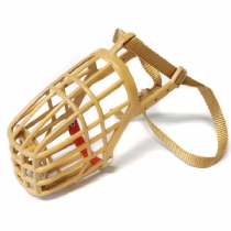 Dog Ancol Plastic Dog Muzzle Brown Large 26.5cm