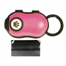 Dog Bags On Board Pink Pod Paw Stamp Dispenser With