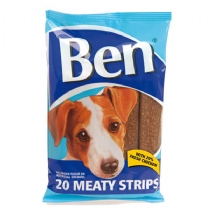 Dog Ben Dog Treats Jumbo Bulk Pack Meaty Strips Beef