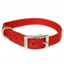 Dog Canac Nylon Dog Collar Red 25Mm X 45-55cm