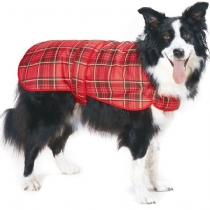 Dog Cosipet Tartan Coat Red 10 - 25cm