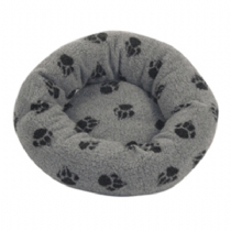 Danish Designs Sherpa Fleece Grey Cushion Bed