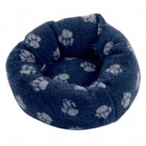 Dog Danish Designs Sherpa Fleece Navy Cushion Bed