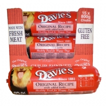 Dog Davies Adult Dog Food Chub 800G X 15 Pack Turkey