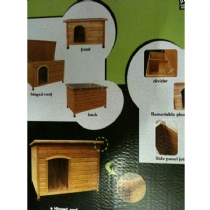 Dog Flat Pack Kennel Flat Roof 85X63X56Cm - Small