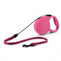 Dog Flexi Classic Cord Pink 5M Medium - Dogs Up To