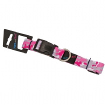 Dog Hemmo and Co Camouflage Adjustable Collar Pink