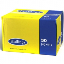 Dog Hollings Premium Pigs Ears 50 Pack