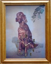 Dog Irish Setter clock