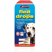 Johnsons Dog Flea and Tick Drops 4 Weeks For