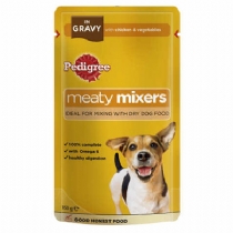 Dog Pedigree Pouch Meaty Mixers 150G X 18 Pack Gravy