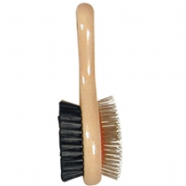 Dog Salon Wooden Double Sided Brush Small