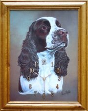 Dog Springer Spaniel clock