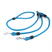 Dog W R Outhwaite Rope Lead Coupler Blue/Black 85Cm