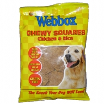 Dog Webbox Natural Chewy Squares 150G X 12 Packs