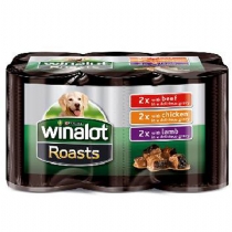 Dog Winalot Adult Dog Food Roasts Cans 400Kg X 24 Pack