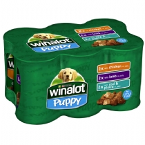 Dog Winalot Puppy Dog Food Wet Cans 24 X 400G Cod,