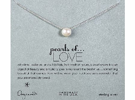 Dogeared Sterling Silver Pearls of Love Necklace 45.72cm