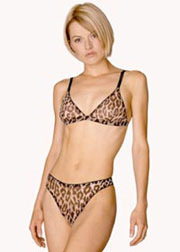 Animal print soft triangle bra