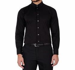Black cotton blend diamond shirt