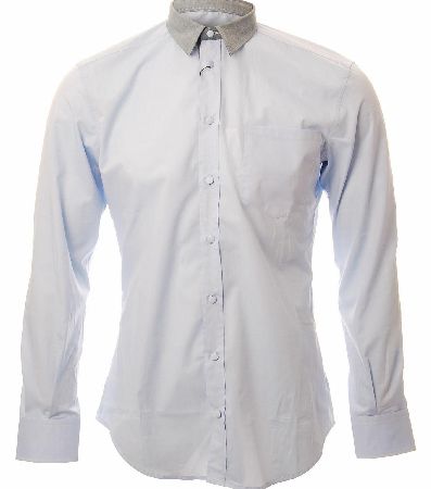 Contrast Denim Collar