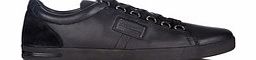 Mens suede trim black trainers