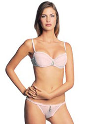 Mesh Ruffle padded underwired bra