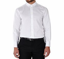 White cotton blend diamond shirt