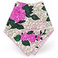 Fuchsia Flower Print Signature Silk Bandana