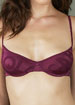 Logomania Satin half cup underwired bra