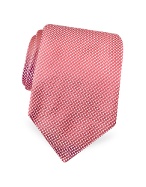 Mauve Mini-Check Woven Silk Tie