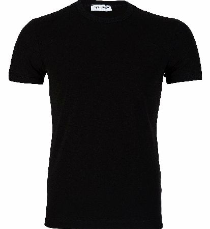 Dolce and Gabbana Stretch Cotton T-Shirt Black