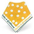 Yellow and White Dot Print Signature Silk Bandana