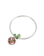Dolci Gioie Sterling Silver Bangle Charm Bracelet