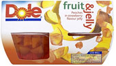 Dole Peaches in Strawberry Flavour Jelly (4x123g)