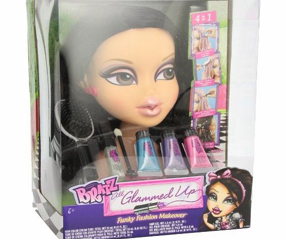 Dolls Bratz All Glammed Up Funky Fashion Makeover Styling Head Jade Black Hair