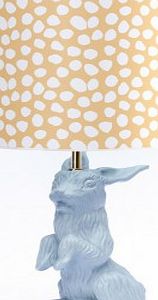 Domestic Jeannot grey rabbit with spots lamp - Nathalie
