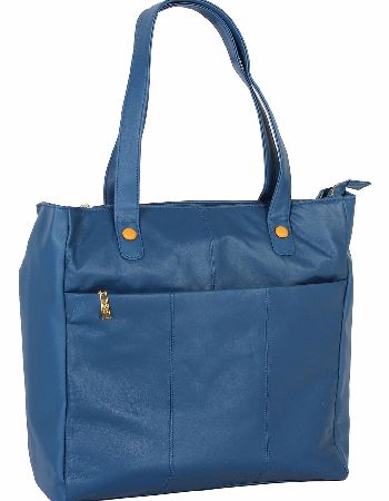 DOMO Leather Large Button Tote