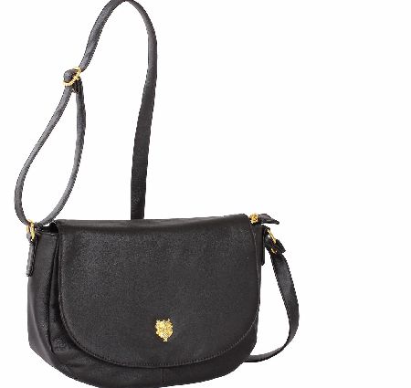 DOMO Leather Owl Detail Curve Flap